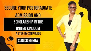 ? LIVE: How to Apply for Postgraduate Admission u0026 Scholarships in the UK – Step-by-Step Guide! ??