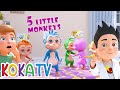 Five little monkeys jumping on the bed  koka tv nursery rhymes