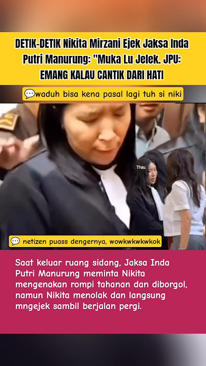 PARAHH Cuma Nikita Mirzani yang berani Hujat Jaksa di Depan Umum #nikitamirzani #sidangnikitamirzani