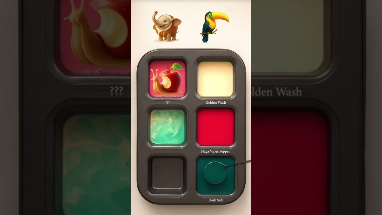 Fascinating colour mixing recipe | primary colour mixing games 