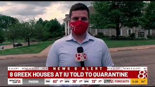 8 Greek houses at Indiana University told to quarantine
