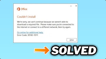 (FIXED) Microsoft Office installation error 30183-1011 in Windows