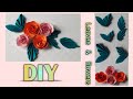 DIY flower and leaf making at home |How to make Paper Flowers |Make Paper leaf step by step