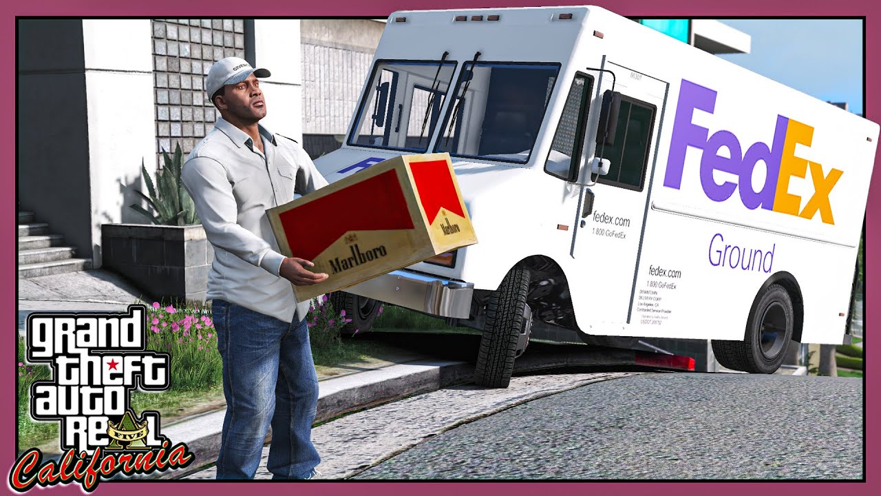 GTA 5 DAY IN THE LIFE Of FedEx Delivery Worker 5Real & LA Revo 2.0