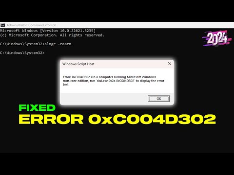 Fix Error 0xC004D302 On A Computer Running Microsoft Windows Non-Core Edition, run slui.exe || 2024