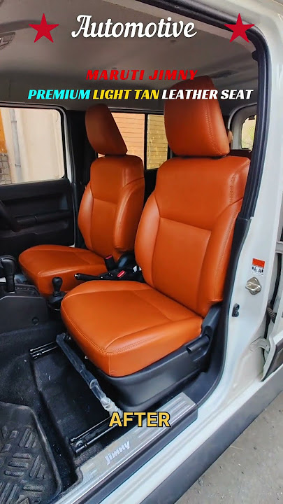 Peningkatan Premium Maruti Jimny✨Sarung Jok Kulit Coklat Muda🔥Kesesuaian OEM & Kenyamanan Mewah👌#...