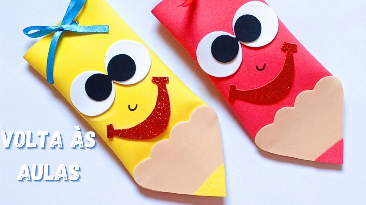 Lembrancinha pra volta às aulas, lápis em E.V.A