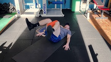 Foam Roller Hip Internal Rotation