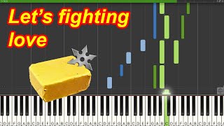 TUTORIAL: Let’s Fighting Love piano cover with karaoke lyrics - South Park piano