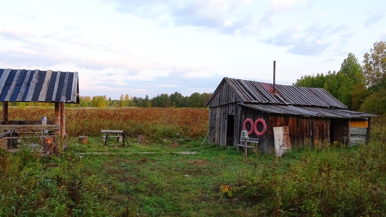 Путешествие на Ямозеро Ч34. Печора. Лесная изба - таёжное зимовье. Деревни на берегу. Один в тайге