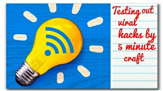 Testing *viral* 5 minute craft hacks #artangel