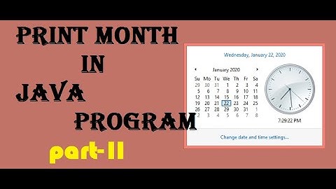 #4 Print Month Project in Java