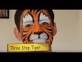 3 Step Professional Face paint Tiger