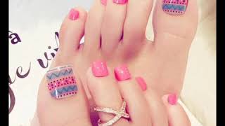 اجمل واشيك رسومات طلاء الأظافر للقدمين1. toe nail art 