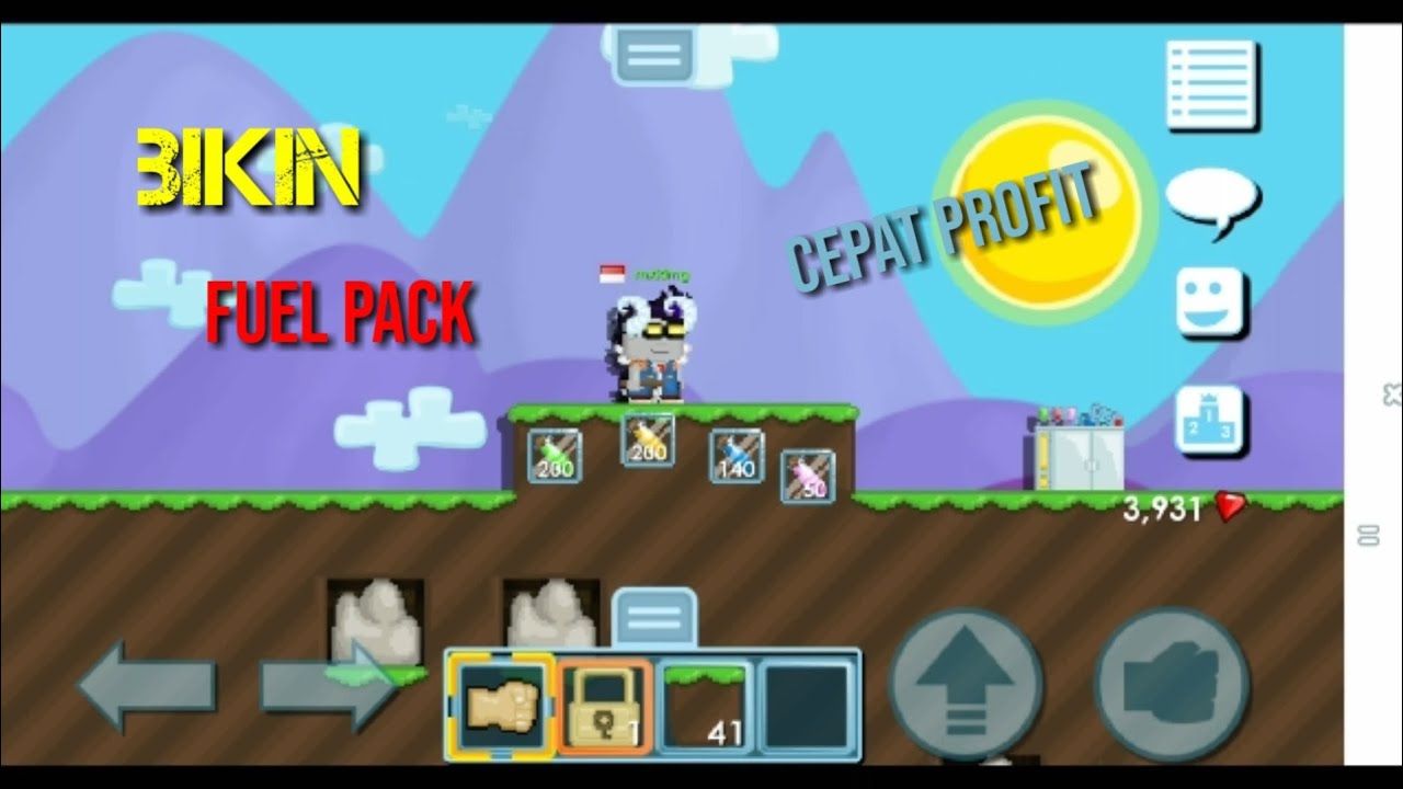 Tutorial Cara membuat fuel pack di growtopia cepat profit YouTube