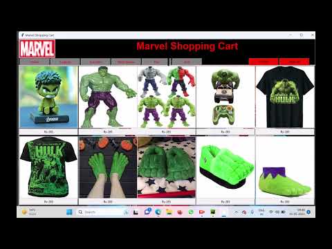 Marvel Shopping Cart with the help of Tkinter | MySQL | Python