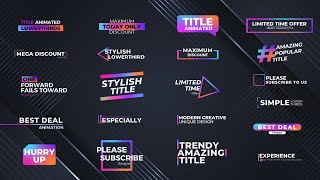 Full MEGA Pack Gradient Lower Thirds & Title Animated Green Screen (Part 3) Update