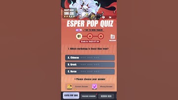 Sui Zai (Beast Nian) Esper Pop Quiz Day 1 Helper!