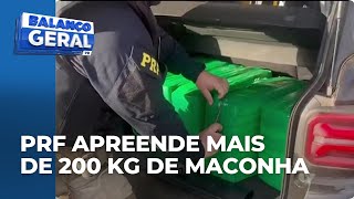PRF apreende mais de 200 quilos de maconha durante abordagem, no PR