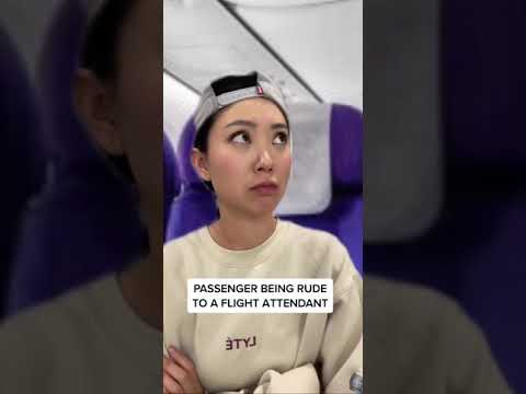 A PASSENGER IS RUDE TO THE FLIGHT ATTENDANT AND REGRETS IT
