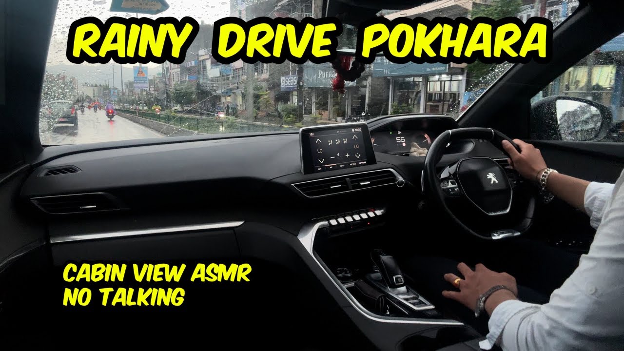 DRIVING AROUND POKHARA | RAIN ASMR | CABIN VIEW | POV DRIVE IN NEPAL | 4K