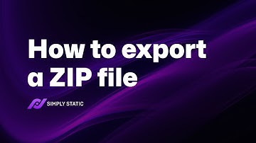 How to export a ZIP file