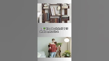 📚🌿 13-Shelf Tree Bookcase | Rustic & Stylish!#shorts#viral#trendingshorts#amazon