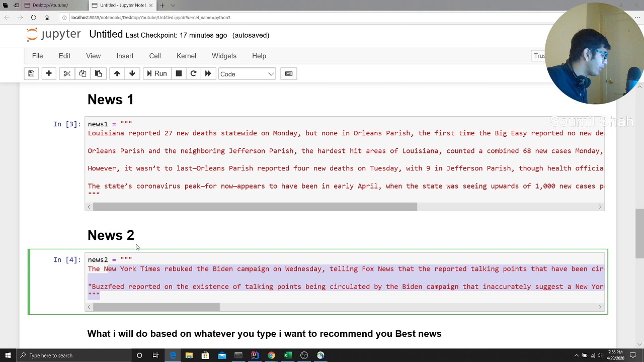 make python read out your daily news headlines with... How to make very simple News Recommendation based on what you type ...