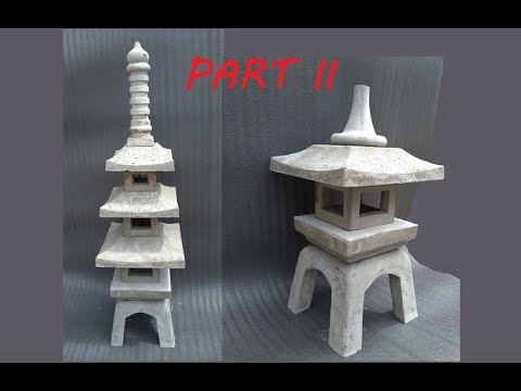 Making concrete asian lanterns part 2