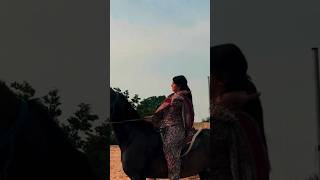 Punjabi Village Girl Riding Marwadi Horse