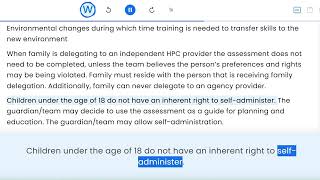 C1-4C Self Administration Assessment continued | Allied Health Training Systems