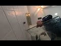 REMOVE AN OLD GLASS PEDESTAL LAV,INSTALL NEW CABINET, SINK AND FAUCET 