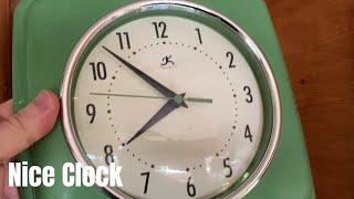Infinity Instruments Square Silent Retro 9 inch Clock
