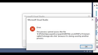 Visual Studio Error It Is Being Used By Another Error Process