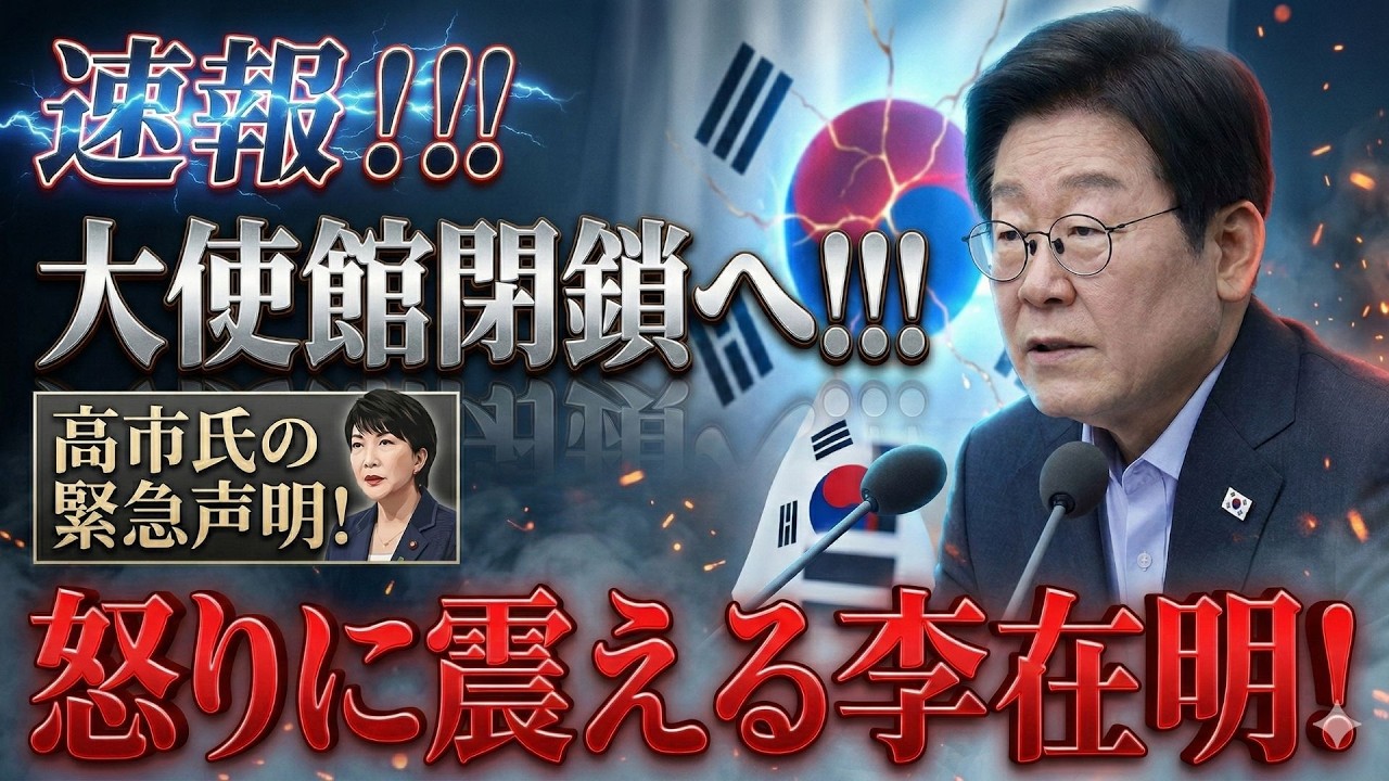 【大暴露・衝撃】高市早苗の“爆弾発言”で日韓が即・大激震！李在明氏の対抗策まで完全予測…関係は一瞬で崩壊危機へ