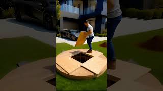 Building a Secret Underground Bunker under my yard #shorts #by #construction #tips #survival