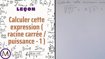 Leçon : Calculer cette expression ( racine carrée / puissance -1 )