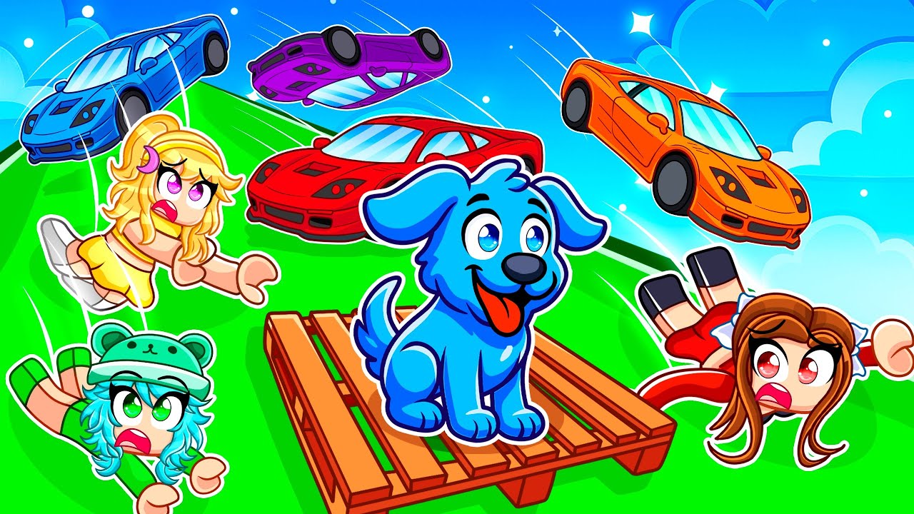 I Became A DOG In 100 Player Car Avalanche! (Roblox)