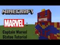 Minecraft | How To Make a Captain Marvel Statue (Marvel)