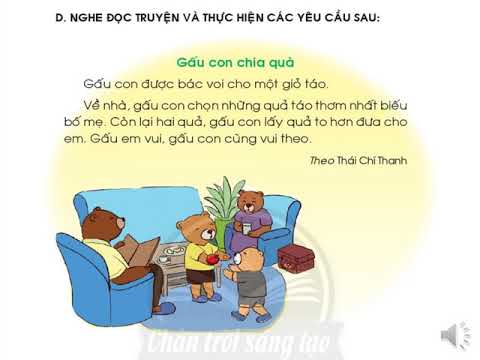 Video Lớp 1 - Tuần 35 - Tiếng Việt - Kể chuyện: Gấu con chia... - youtube