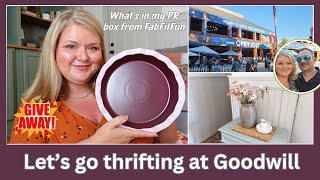 Goodwill thrift with me + thrift haul | LISTEN closely for a fun GIVEAWAY