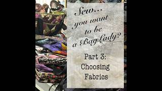 Sew, You Want to be a Bag Lady? Part 3: Choosing Fabric
How I choose fabrics when I make a bag.
Website: http://www.lauradenisondesigns.com
Note: I am not affliated with any of the products I use or endorse on this video. I receive no monetary or product compensation for any products used.
Copyright 2026 Laura Denison. The designs, pictures and instructions shown on this video are provided here for personal use only and may not be sold, reproduced or used for commercial or submission purposes in any form without my written permission. Sew, You Want to be a Bag Lady? Part 3: Choosing Fabric