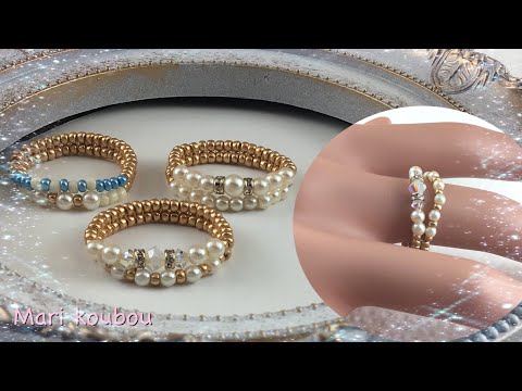 重ね付けのようにみえるリングの作り方/A ring that looks like two rings
