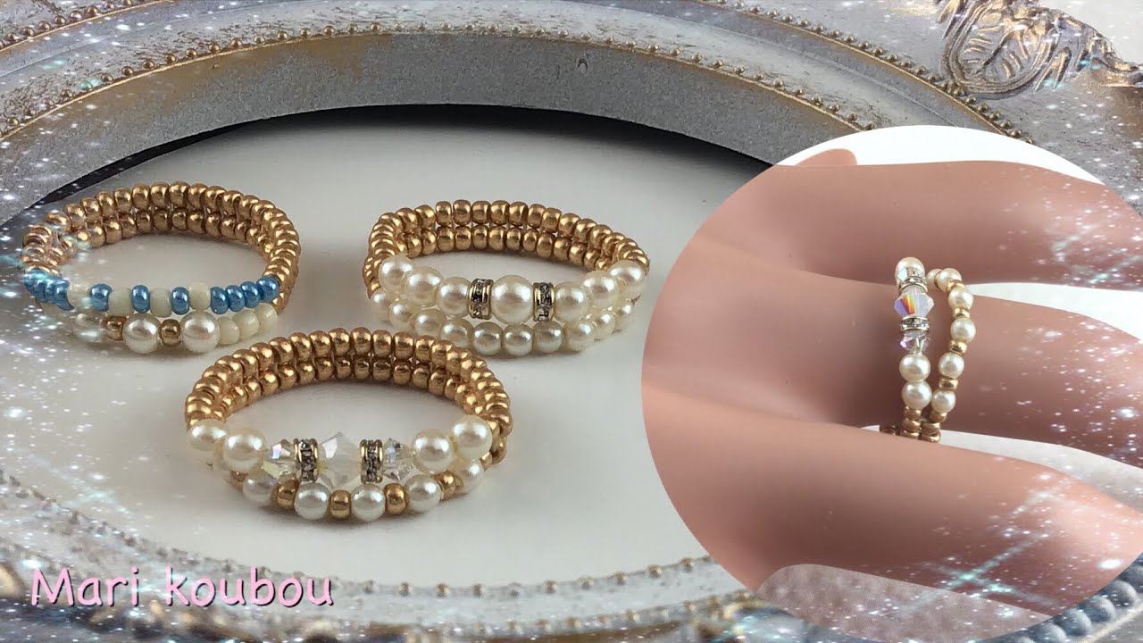 重ね付けのようにみえるリングの作り方/A ring that looks like two