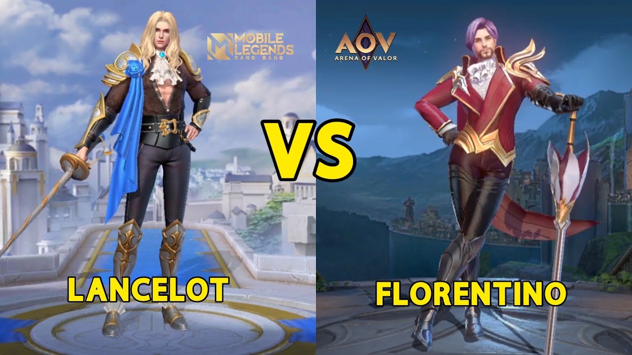 MLBB VS AOV - LANCELOT VS FLORENTINO HERO SKILL EFFECT COMPARISON