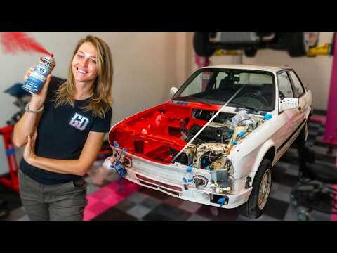 BMW E30 Engine Bay Paint Full Prep to Final Result