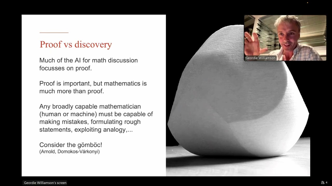 Prof. Geordie Williamson | Human-machine mathematical collaboration with modern AI