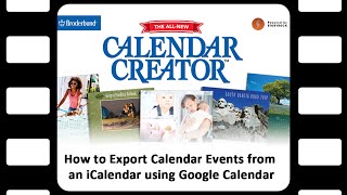 Export Calendar Events from an iCalendar using Google Calendar
