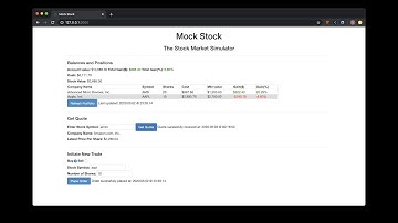 EE599 Final Project Video - Fullstack Stock Trading Simulator