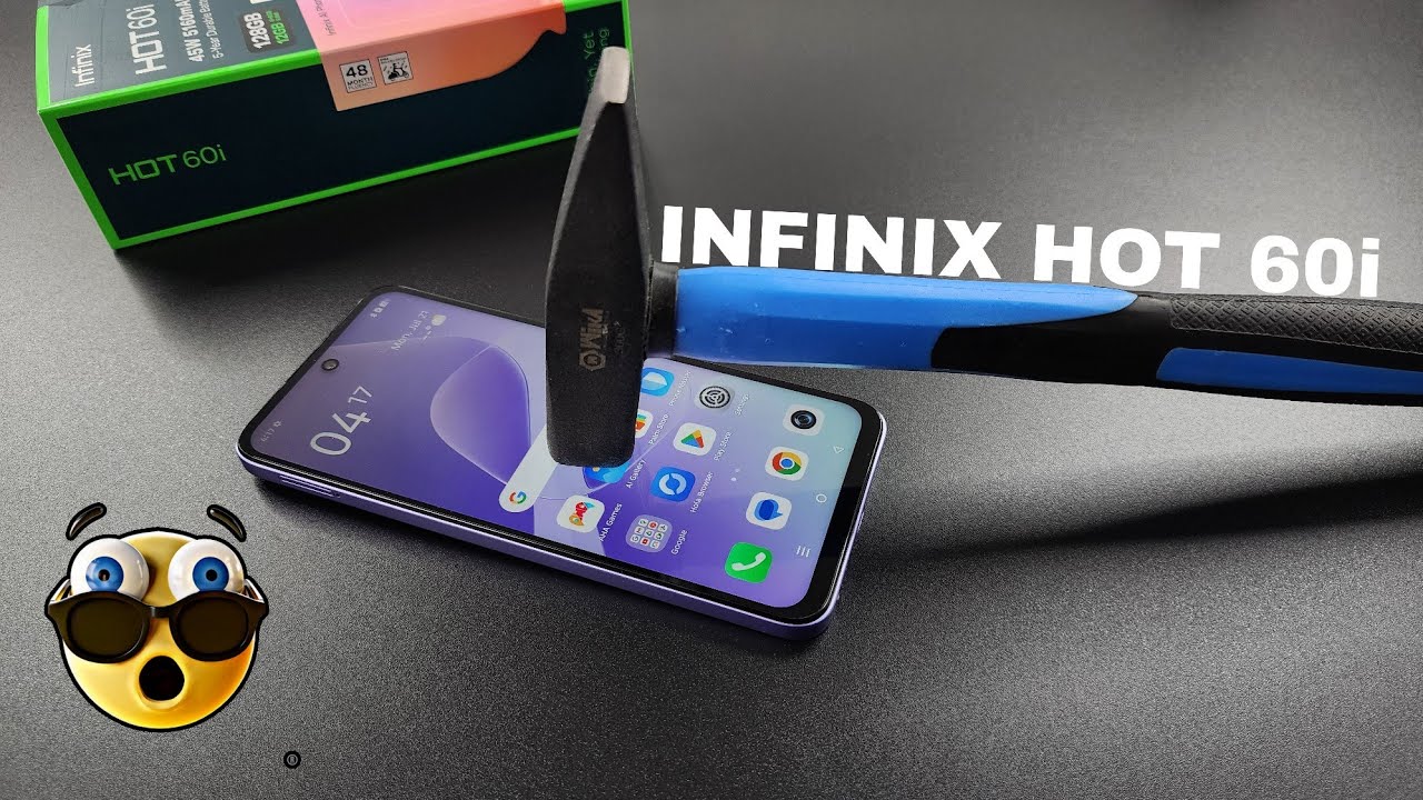 Infinix Hot 60i Screen Scratch Test 🔨🛠️| Infinix Hot 60i Durability Test 🔨